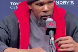 敬业啊！KD：每年目标都是打满82场，每晚48分钟！这是我一贯的备战目标